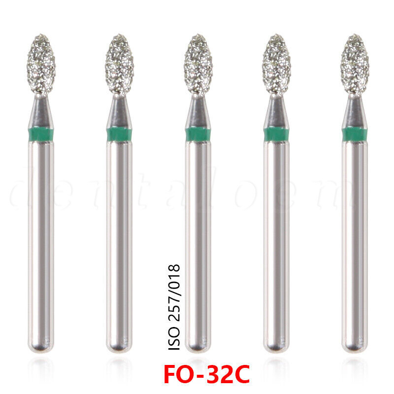 100x Brocas de fresa de diamante para dentista dental Taladro FG 1,6 mm 20 OEM