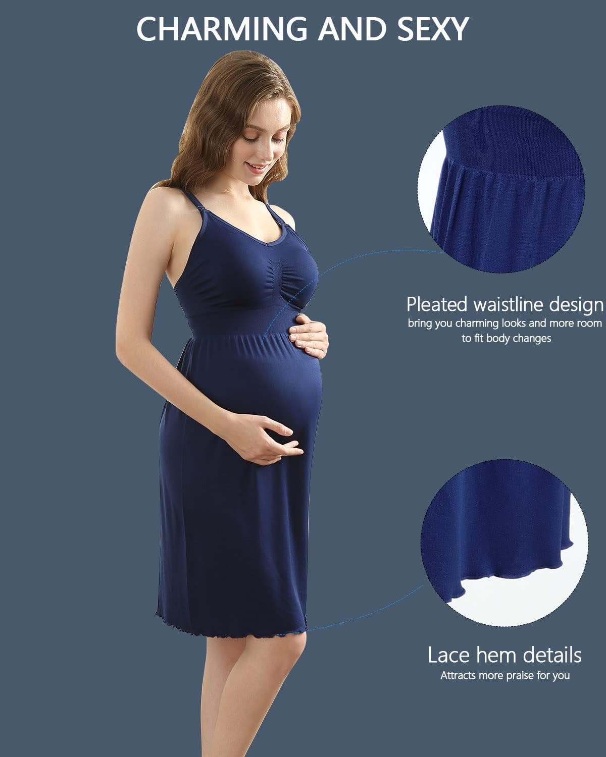 Soft Nursing Nightgowns for Postpartum Recovery