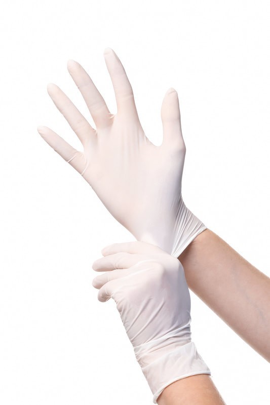 300PCS 4mil White Nitrile Gloves 3 Boxes Powder Free Disposable Exam Gloves