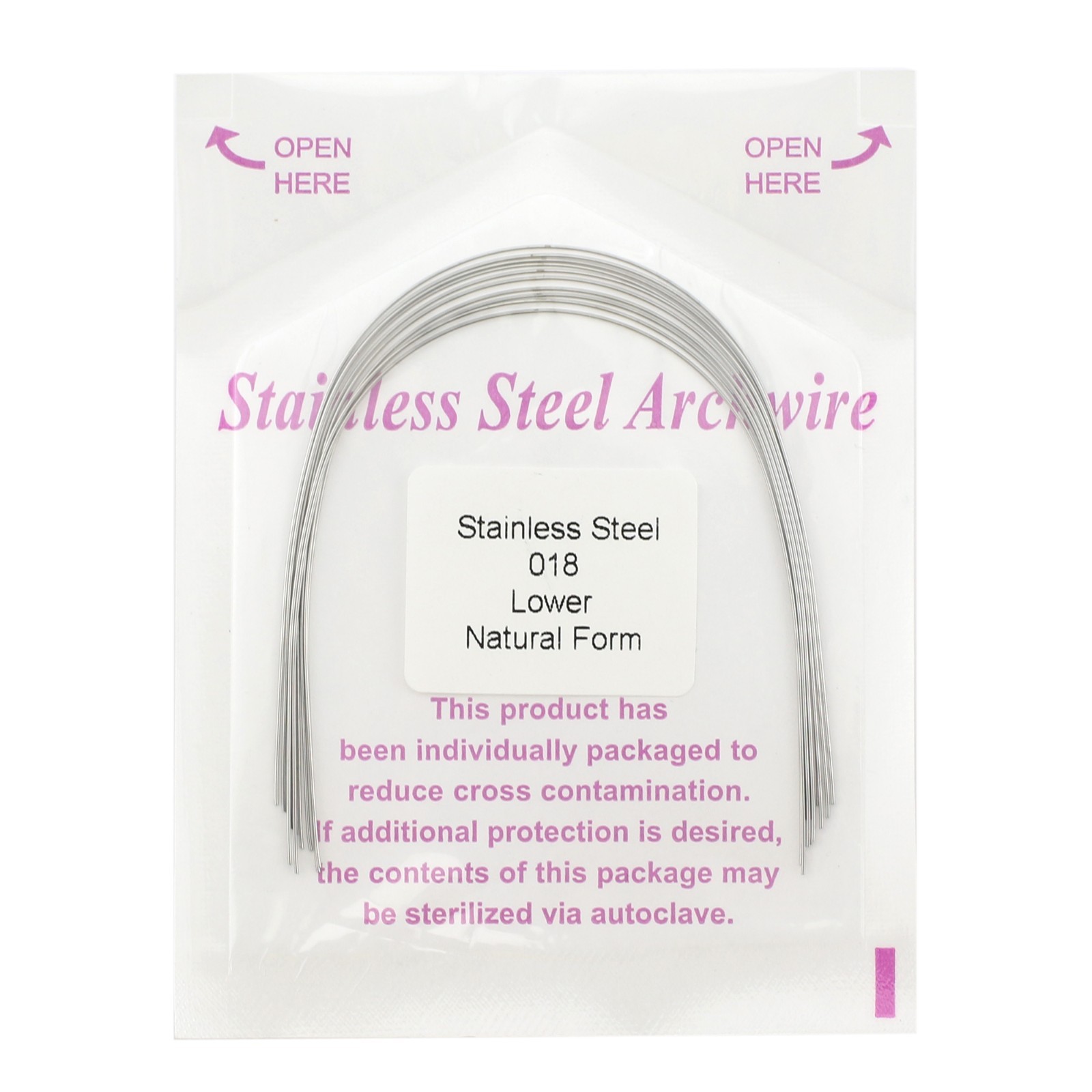 100pcs Orthodontic Arch Wires Stainless Steel Round Natural Arcos de Ortodoncia