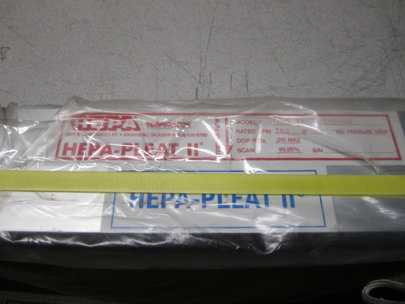 HEPA-Pleat II STD36-12-03-EHDC3D High Efficiency Air Fan Filtration Unit