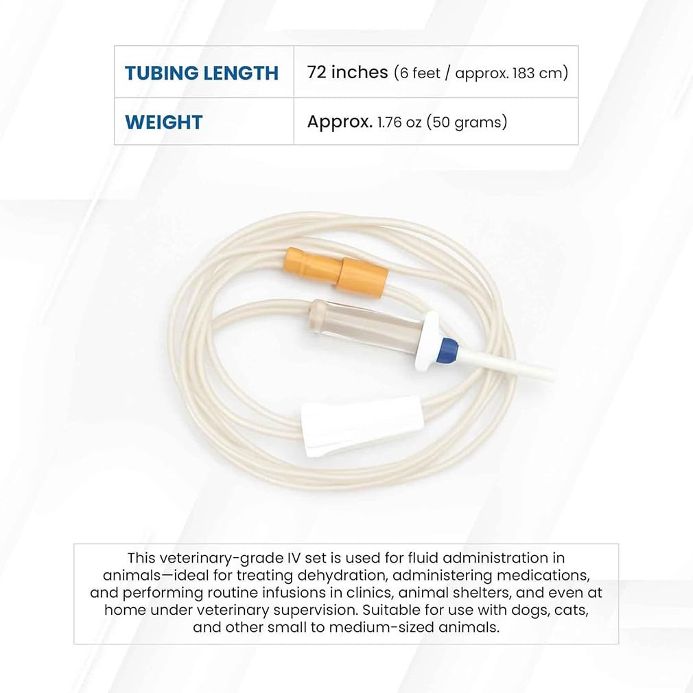 Veterinary Laboratory IV Extension Kit with Luer Connector, Equipped