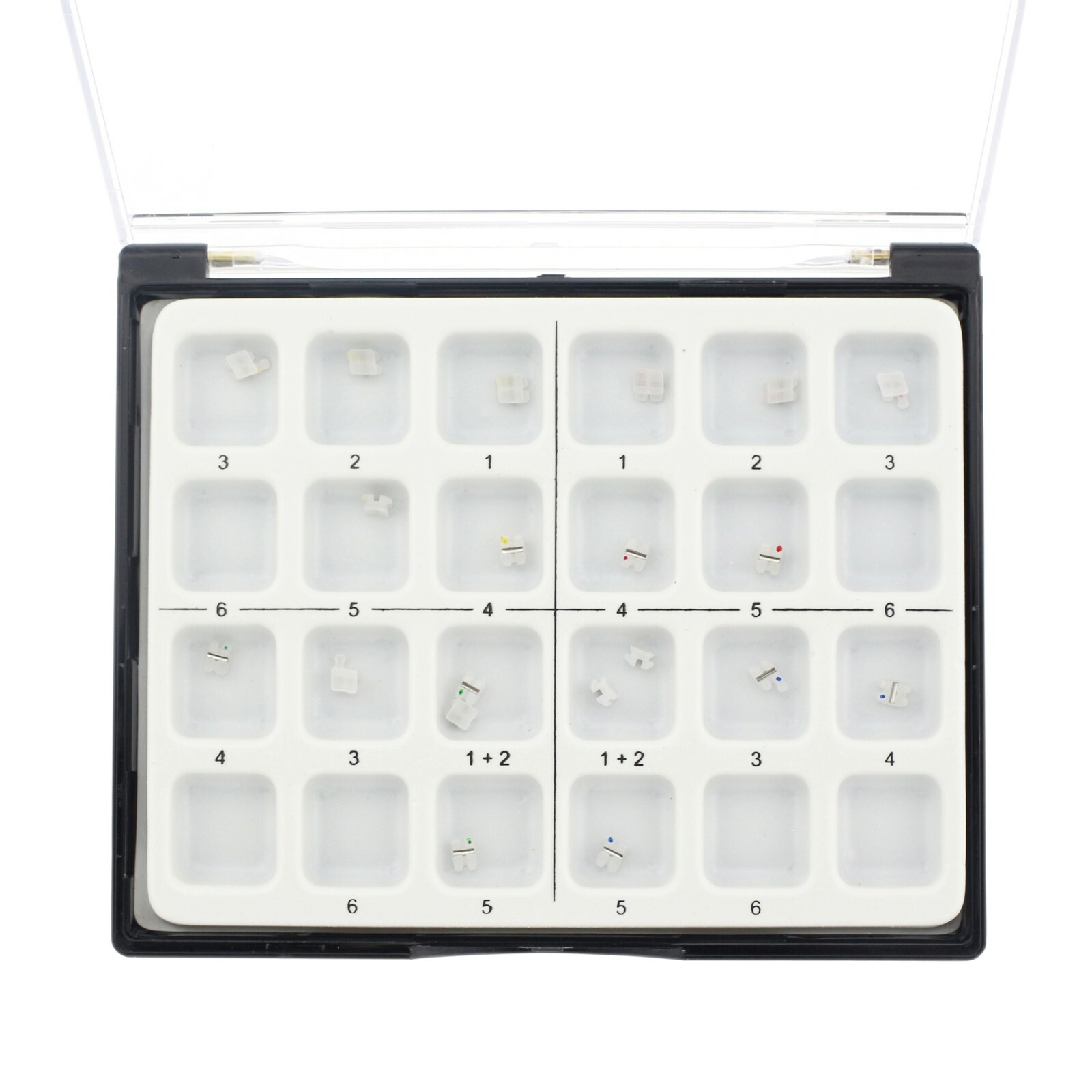 Dental Braces Orthodontic Ceramic Brackets With Metal Slot Roth 0.022 3 Hook 5-5