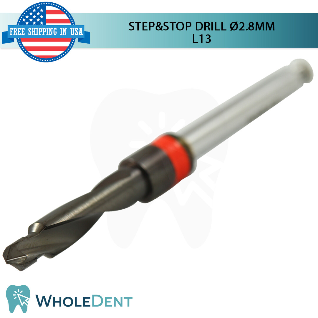 Integral DLC Step&Stop Drill Ø2.8 External Irrigation Pre Stopped Stopper