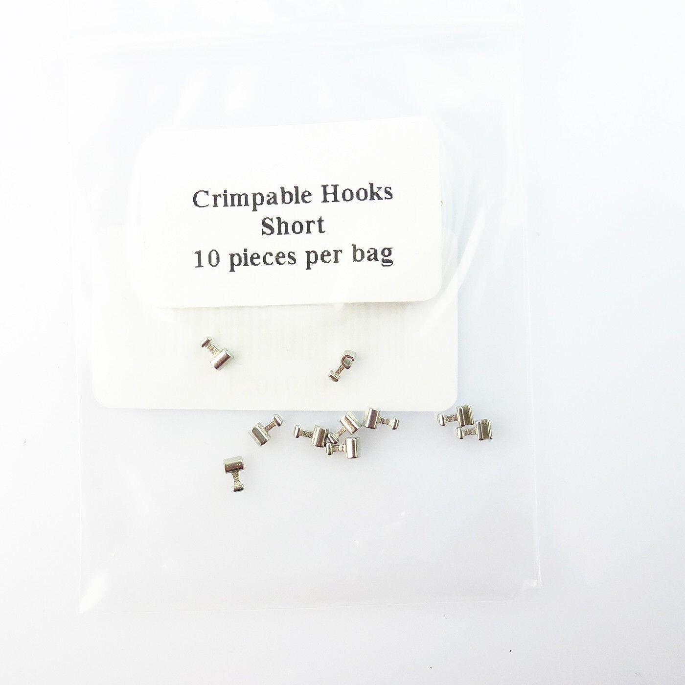 Dental Orthodontic Crimpable Hook Stops Curved Cross Long Short Lock 10pcs/pack