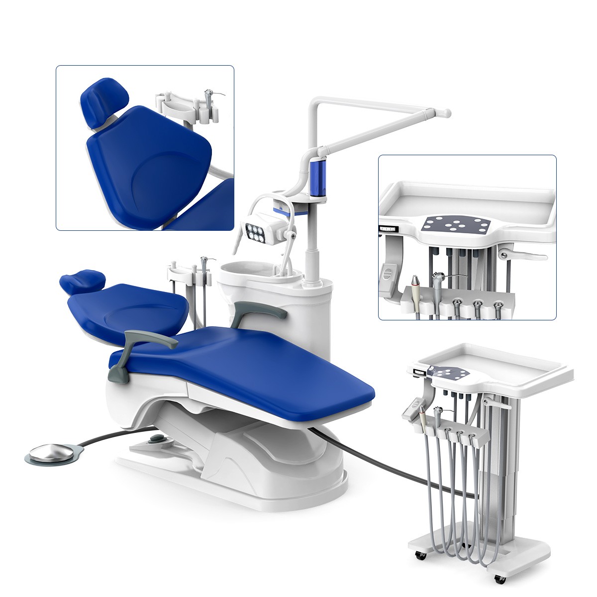 Dental Unit Chair Computer Controlled Motor Hard Leather Unidad de Silla Dental