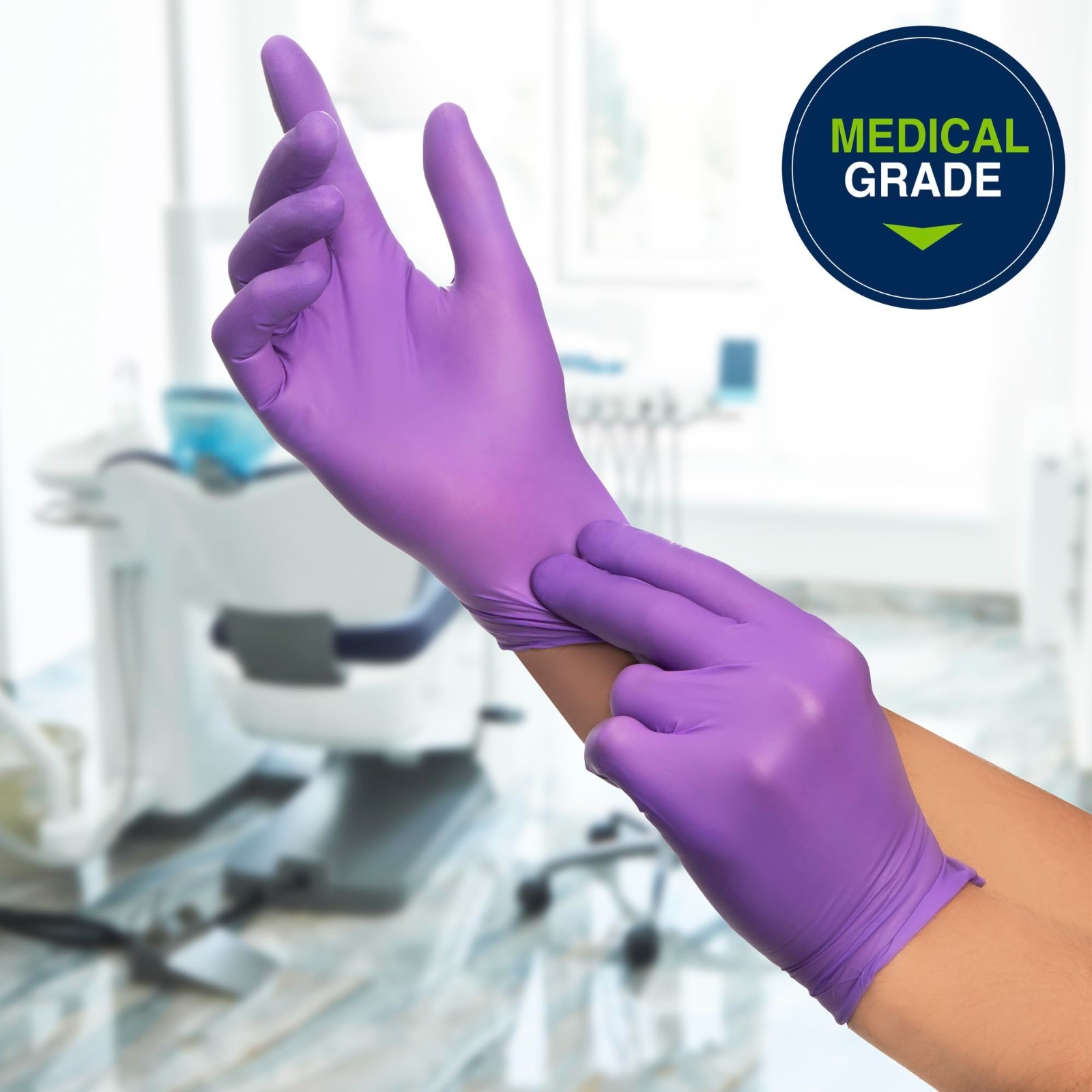 Purple Nitrile Disposable Medical Exam Gloves – Powder Free, Chemo Protection, 5