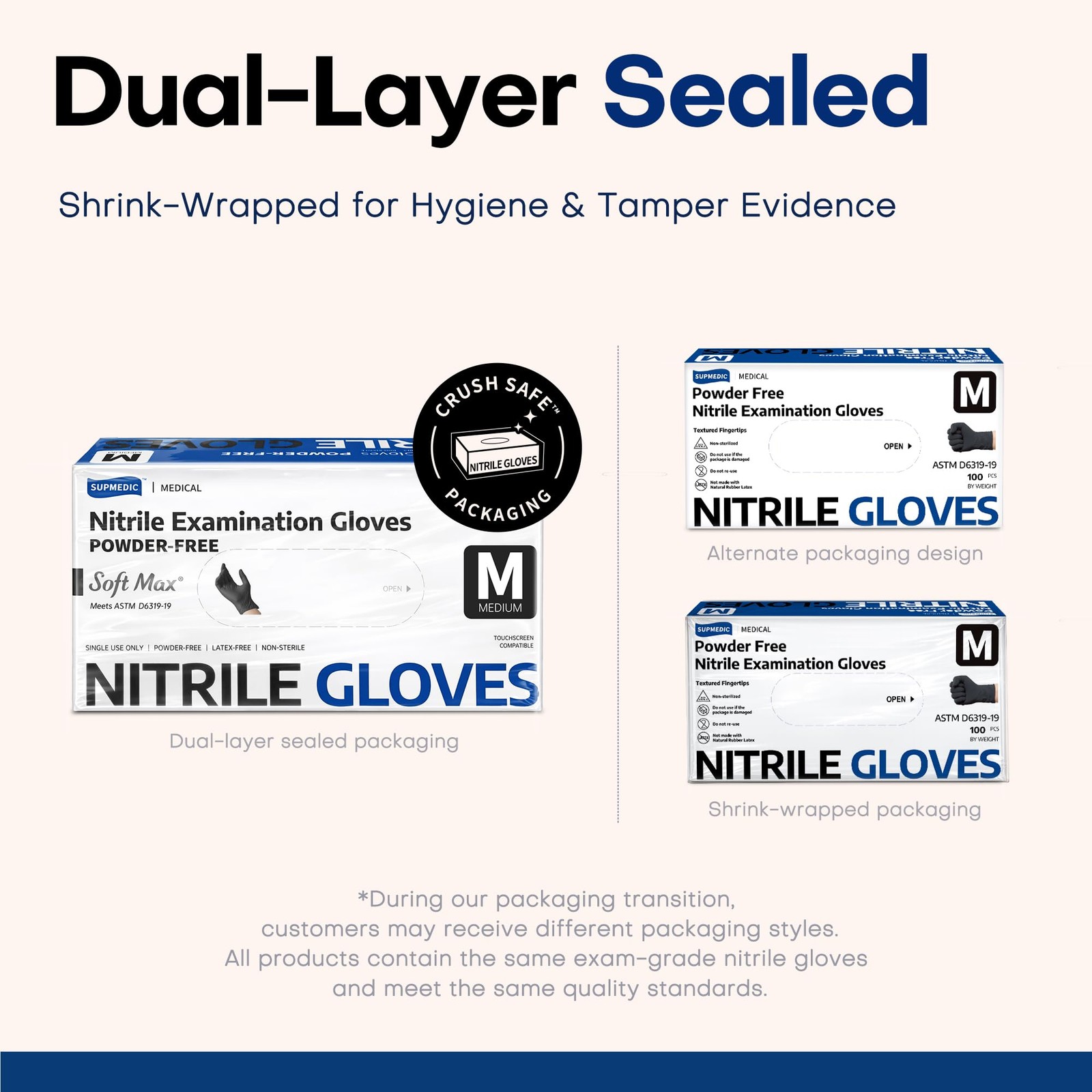 Disposable Nitrile Gloves, Chemical Resistant, PowderFree, LatexFree, Food Sa…