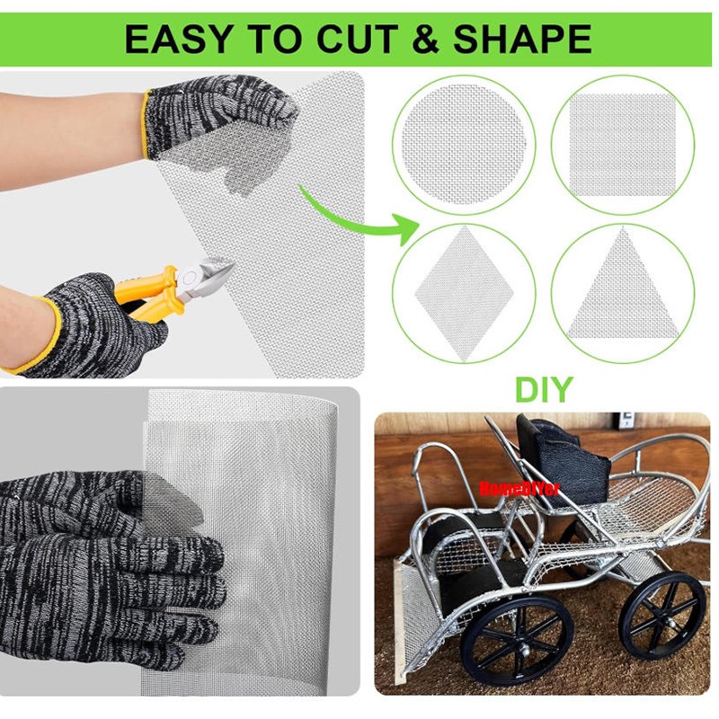 Stainless Steel Woven Wire Mesh (filter grading sheet) Metal Silk to Heavy Gauze