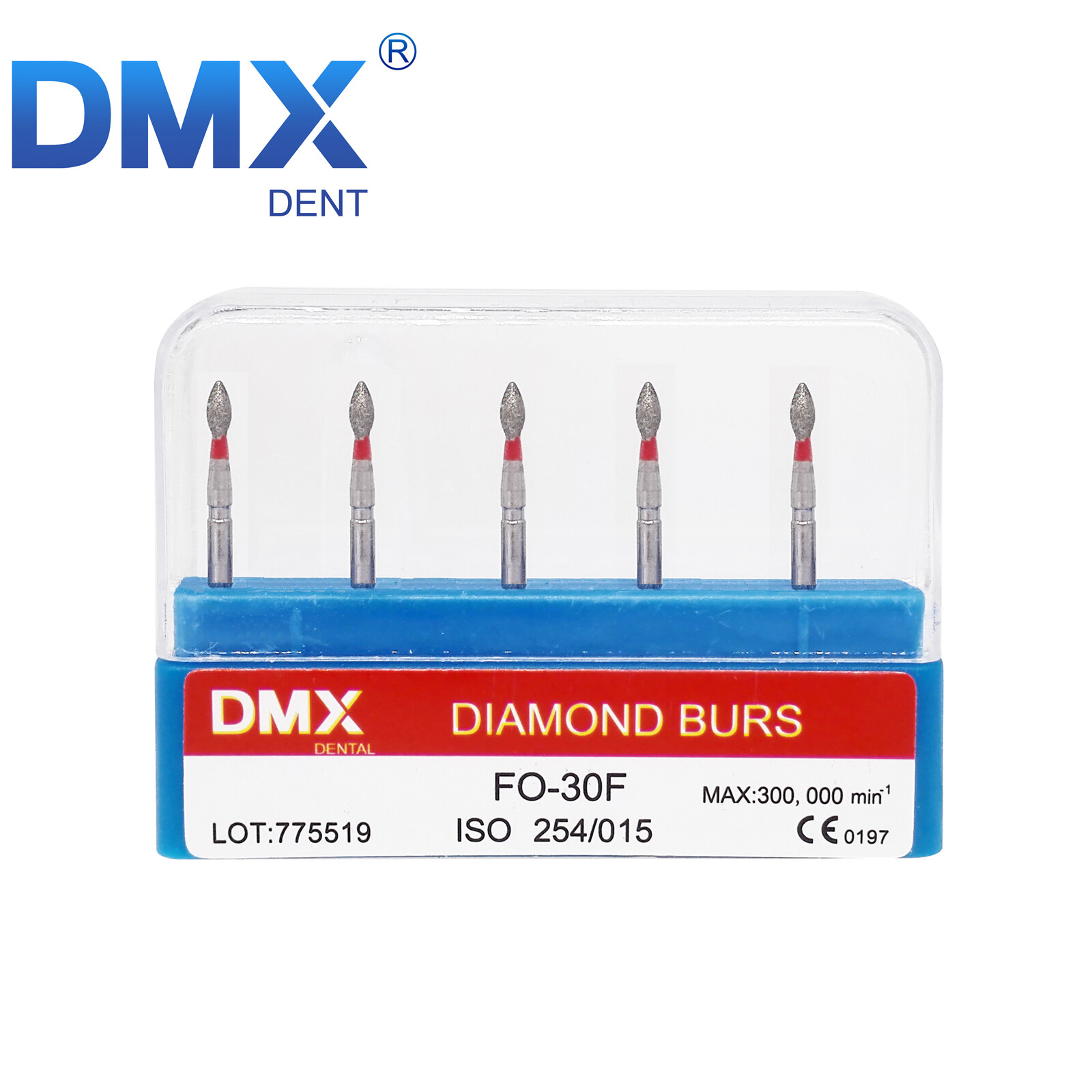 50Pcs/10Box Dental Diamond Burs for High Speed Handpiece Medium FG 1.6mm
