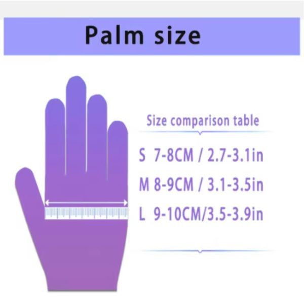 50pcs disposable purple nitrile gloves, food contact gloves, dishwashing oil