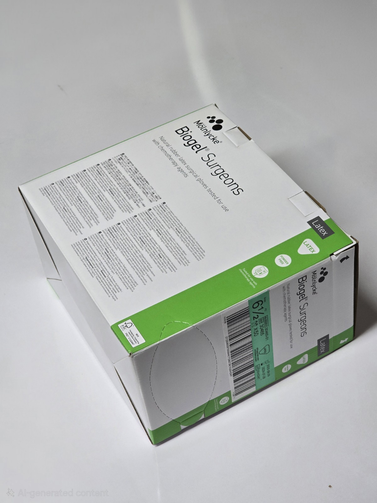 *50-Pairs* Molnlycke Biogel Surgeon Latex Sterile Surgical Size-6.5 Gloves