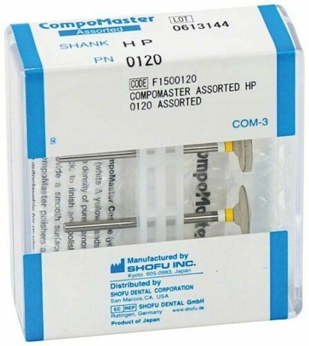 Dental Abrasives 4pc Diamond CompoMaster COARSE Assorted Shape Shank HP – Shofu