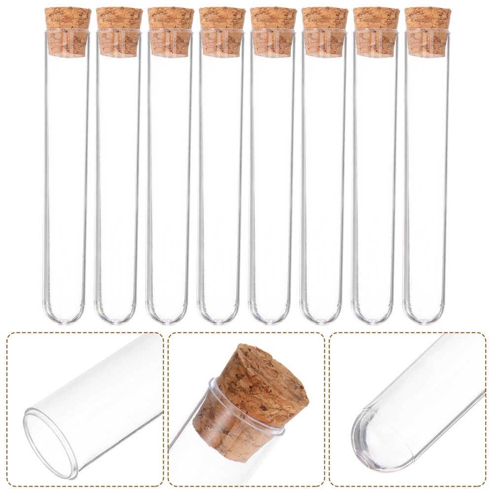 30Pcs Clear Test Tubes with Plugs for Science Projects and Crafts