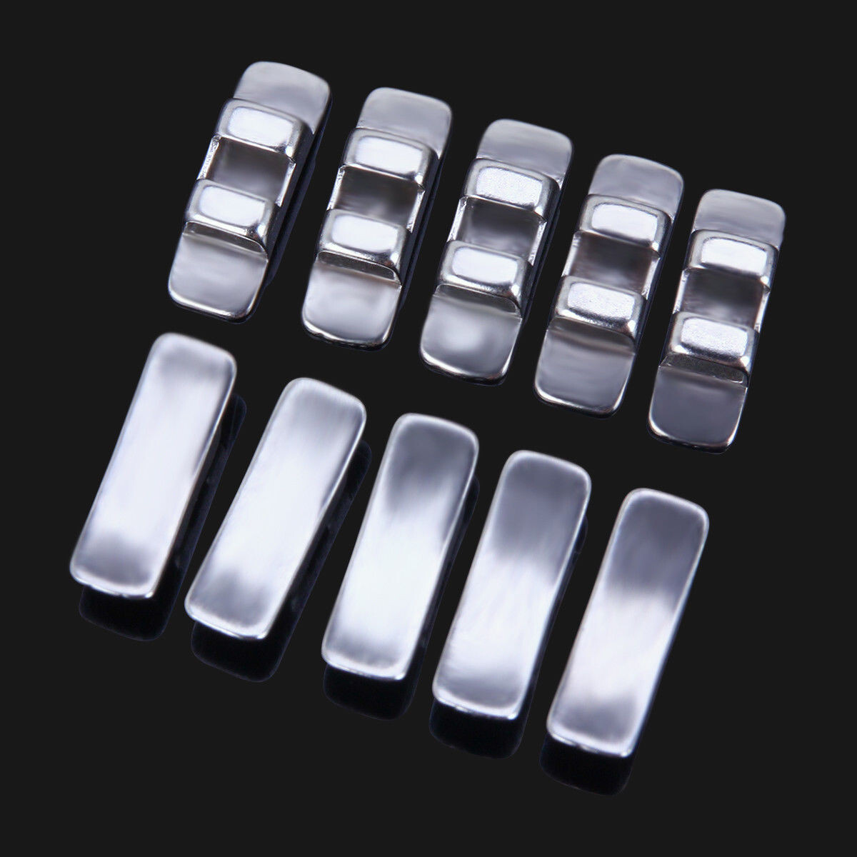 10 packs Dental Lingual Sheath No Hook Orthodontic Stainless Steel 10pcs/pack