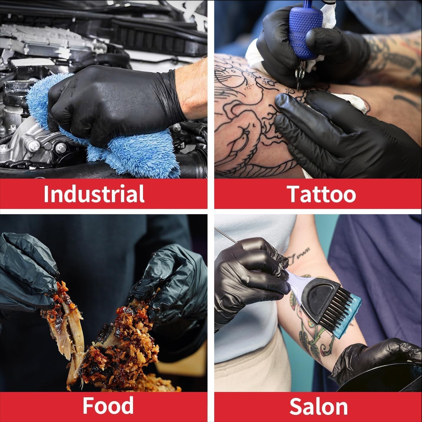 Kitchen & Industrial Nitrile Gloves 100Pcs
