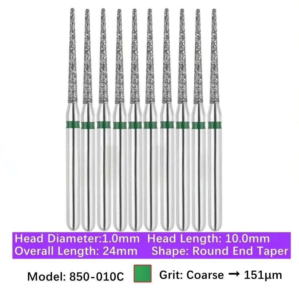 Dental Round End Taper Football Barrel Pear Coarse Fine Diamond Burs FG 56 Types