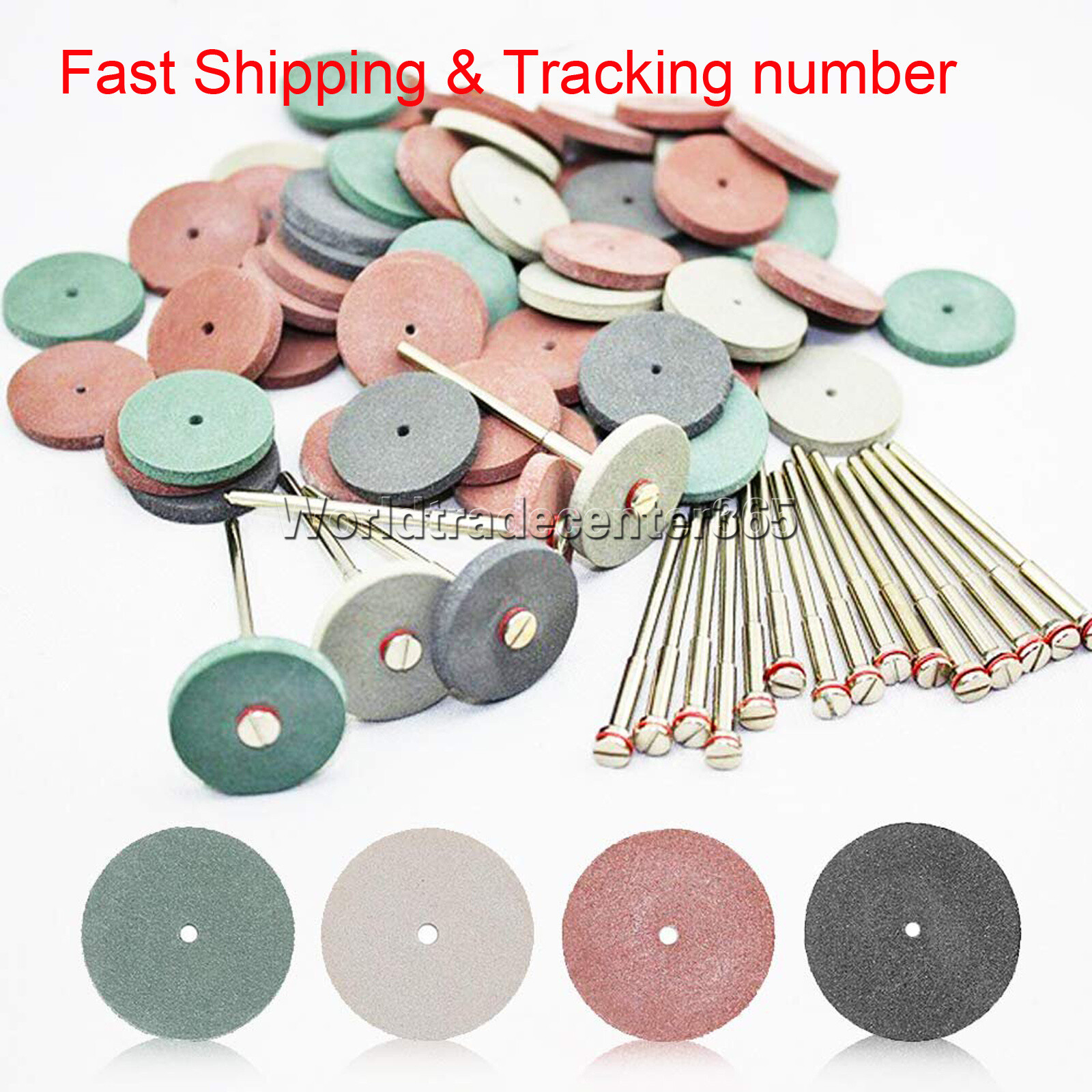 Dental Lab Rubber Polishing Wheels Burs Polishers Jewelry 2.35mm Rotary Tool