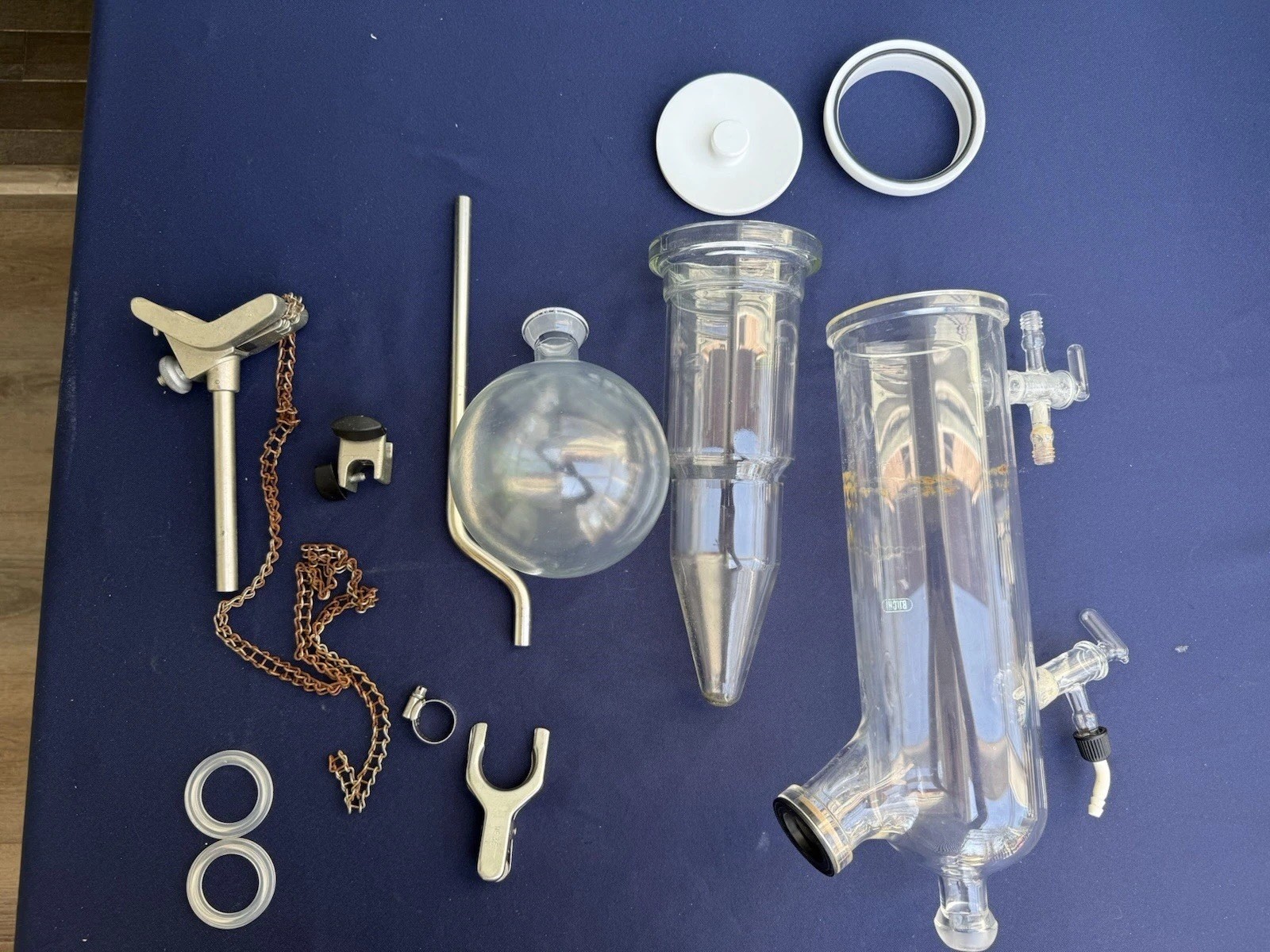 BUCHI Cold Trap Condenser with Clips Clamps And Whatnot. Excellent