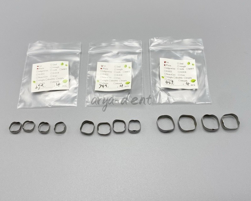 Dental Orthodontic 1st Plain Molar Bands Buccal Tubes Cleats Roth 022 #29-44+