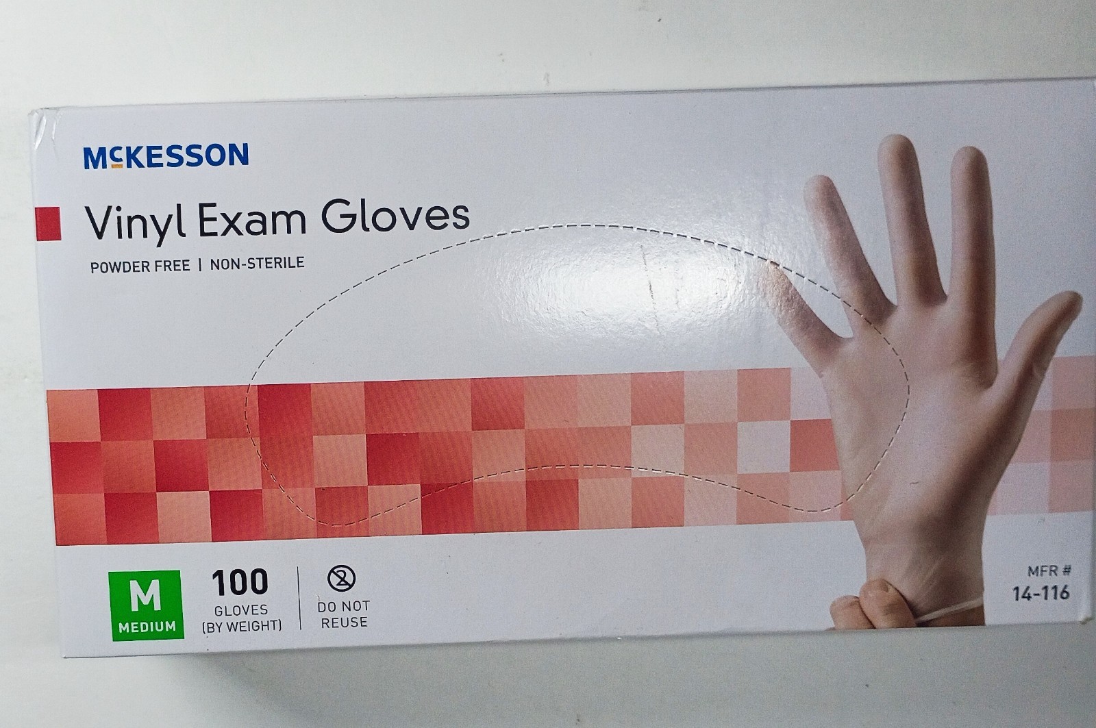 4 boxes – McKesson/Basic brand Vinyl Exam Gloves MEDIUM 100 per Box