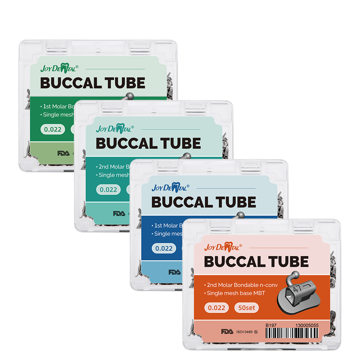 50Sets Dental Orthodontic Buccal Tubes 1st Molar Roth/MBT 018/022 Bondable USA