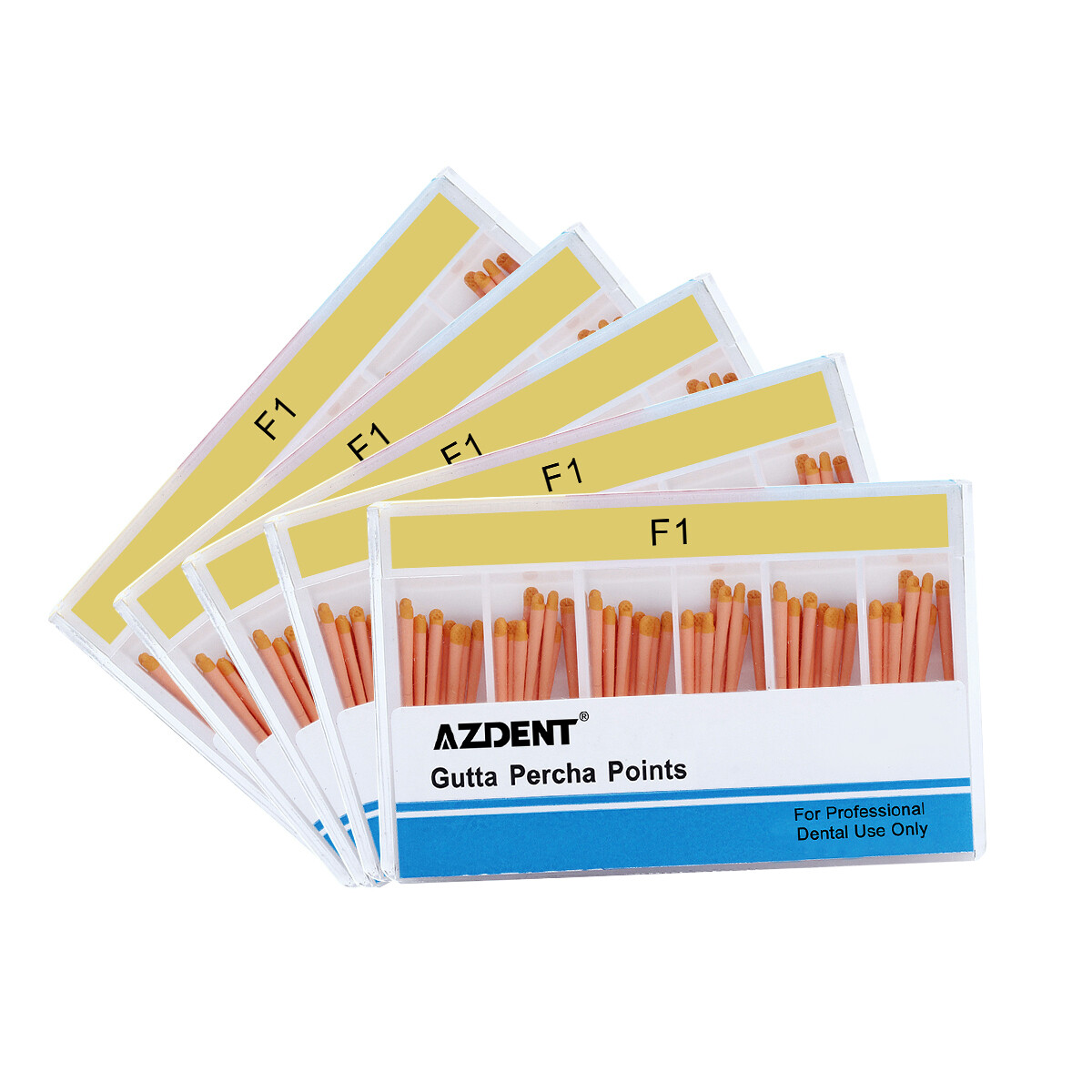5Pack AZDENT Dental Endo Gutta Percha F1 For Root-Canal Obturating Points