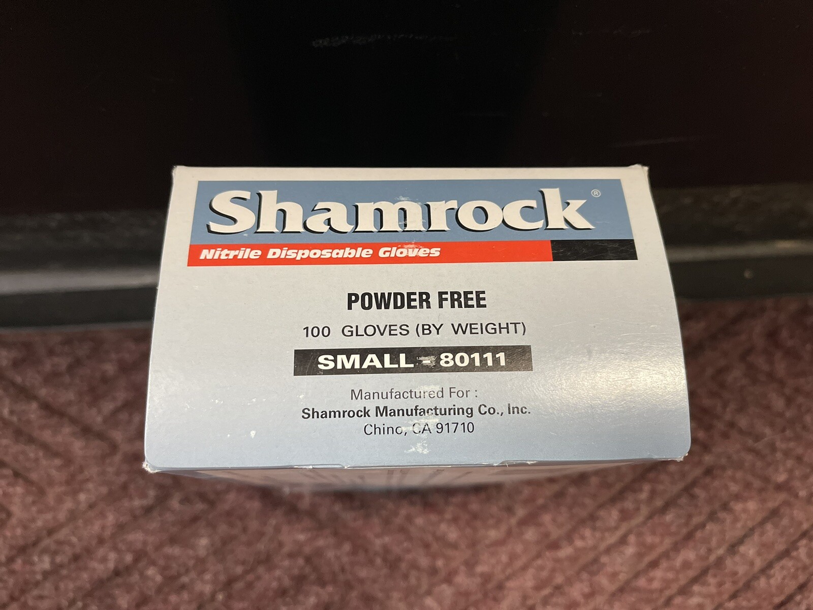 Shamrock Blue Nitrile Industrial Powder-Free Gloves – SMALL (100 Gloves/Box)