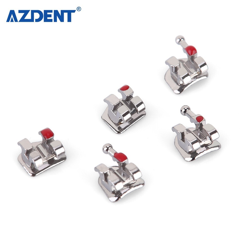 1 Pack AZDENT Dental Orthodontic Brackets Metal Braces Mini Roth.022 Hooks 3 4 5