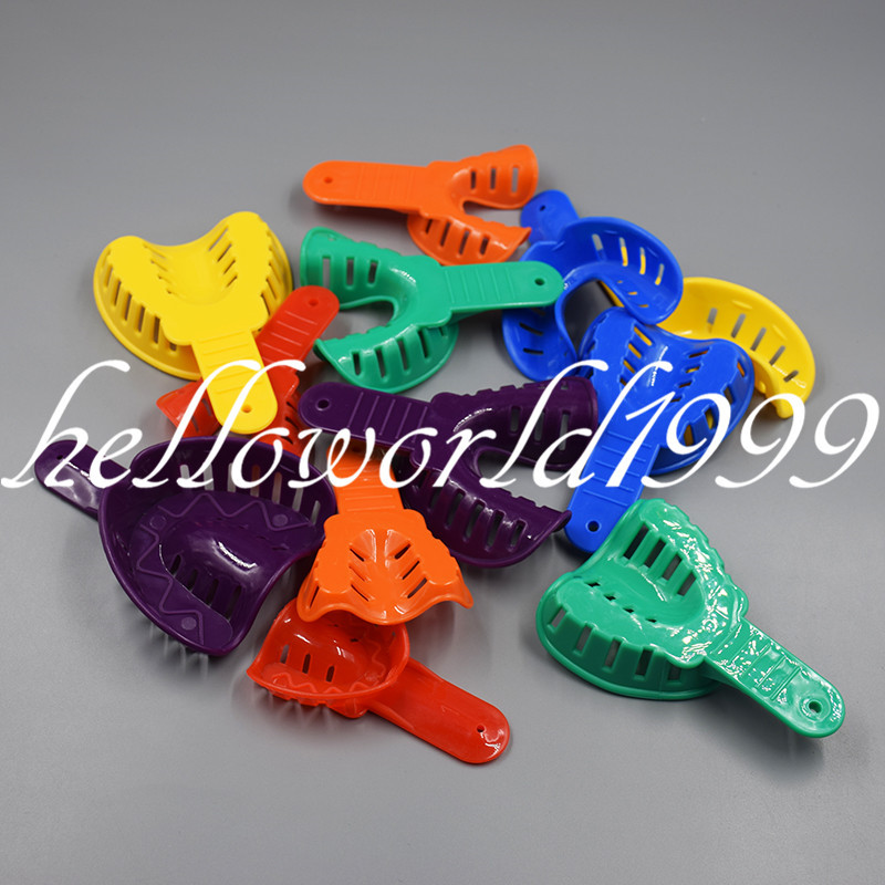 Dental orthodontic plastic tray disposable impression tray For adult 6Sets L/M/S