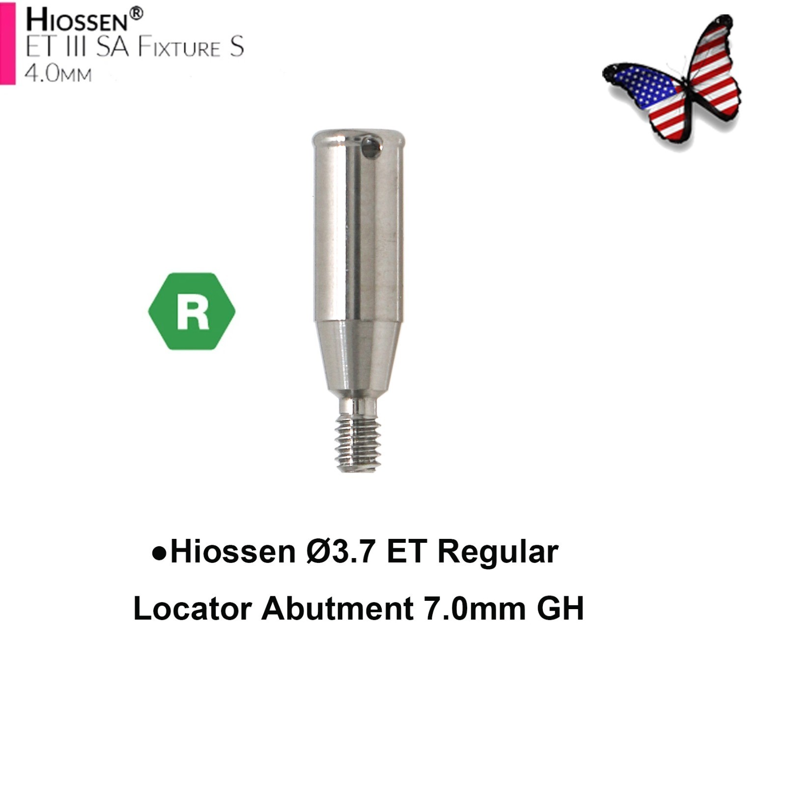 Dental Locator Abutment Compatible Hiossen Osstem Regular Mini Platform Titanium