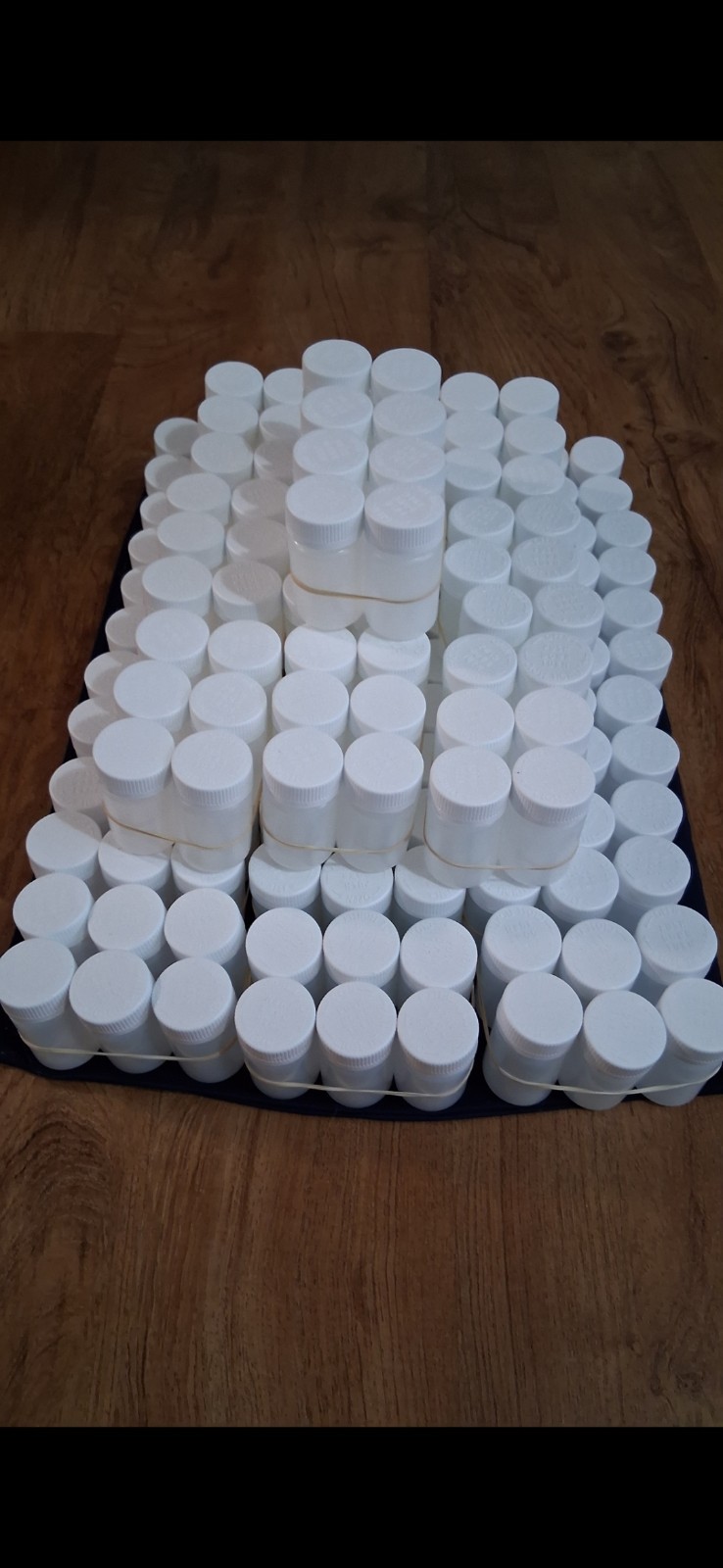 White Plastic Reagent Bottles/Jars w Child-Resistant Screw Caps, Lab