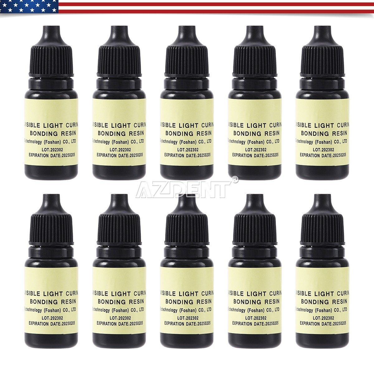 10x Dental Visible Light Curing Adhesive Resin Adhesive for Dentin & Enamel 5ml