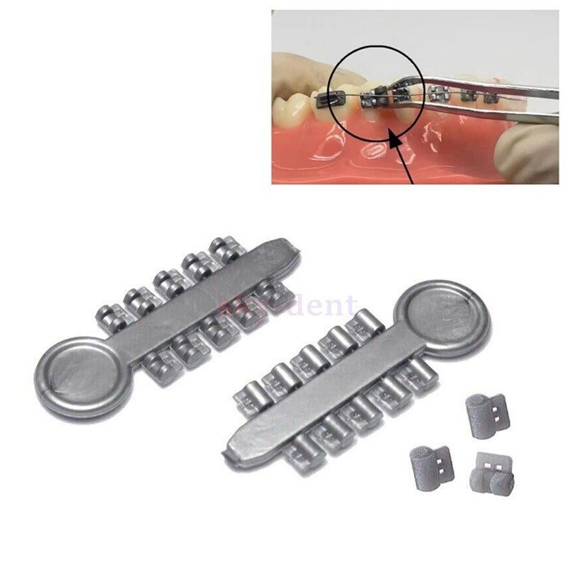 10Stick Dental Rotation Wedges Orthodontic Rubber Elastic Rotary Pads Gray Clear