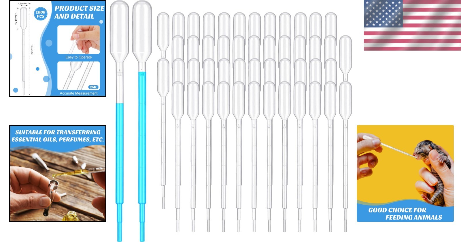 Graduated Pipettes 1000 Pack 1ml – Essential Oils
