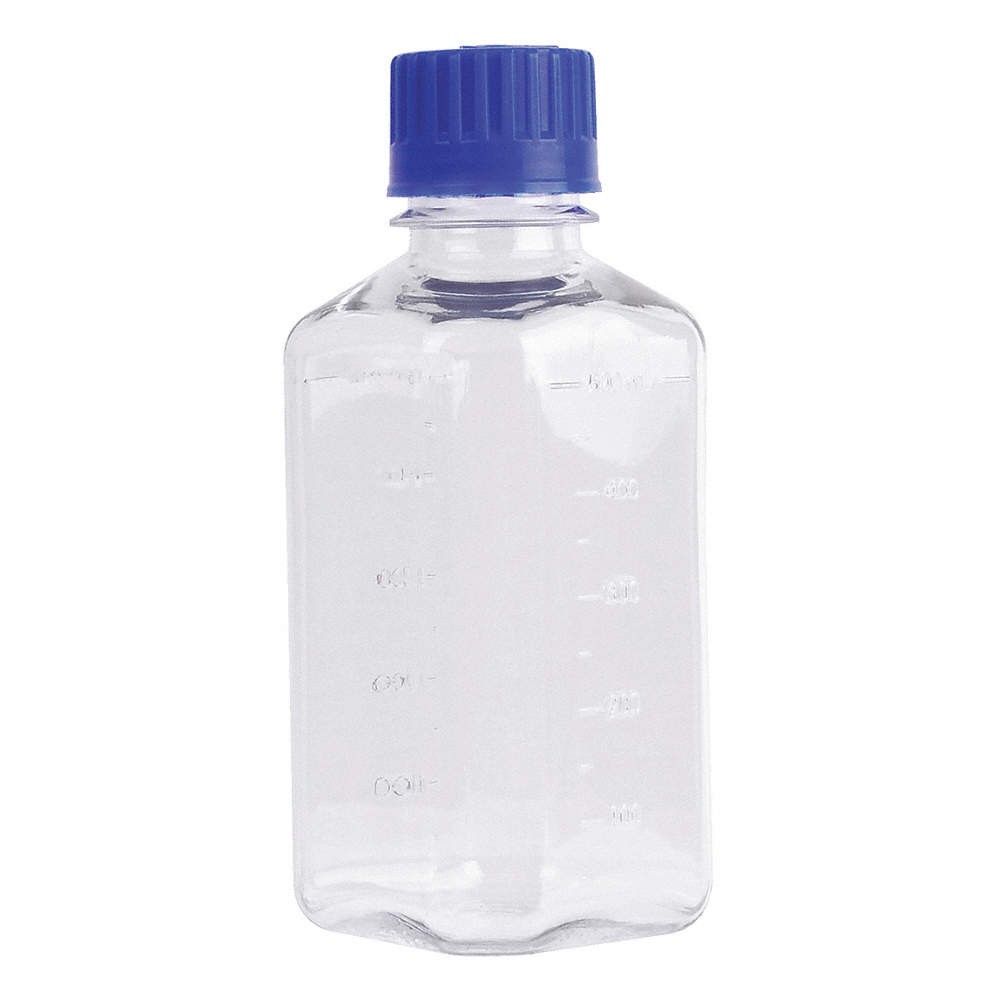 WHEATON WPBGC0500S Media Bottle,177.7 mm H,73.8 mm Dia,PK12 19KZ67