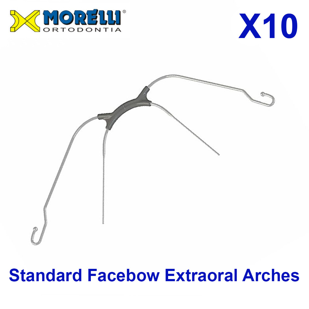 10 Dental Orthodontic Morelli Standard Facebow Extraoral Arches Stainless Steel