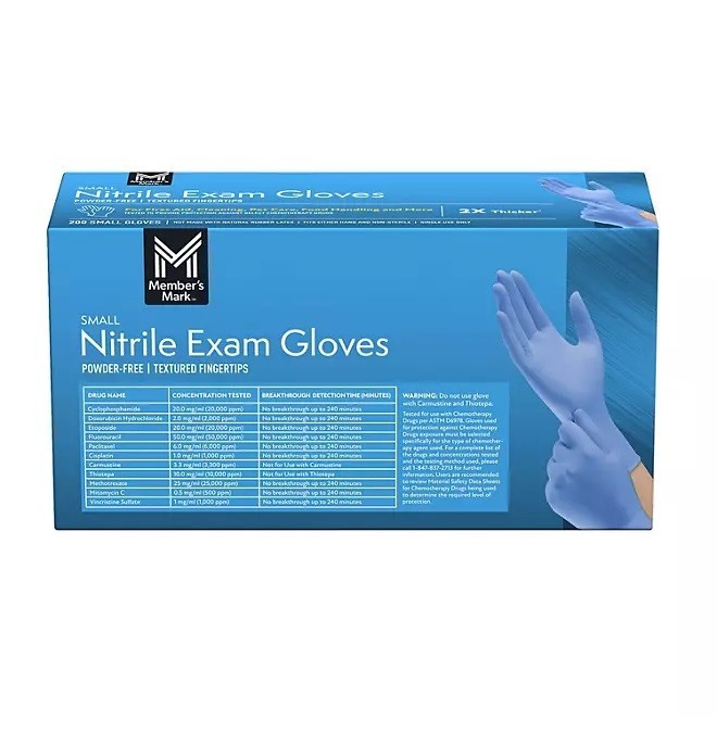 Member’s Mark Nitrile Exam Gloves Small Powder Free – Choose Your Size & Count