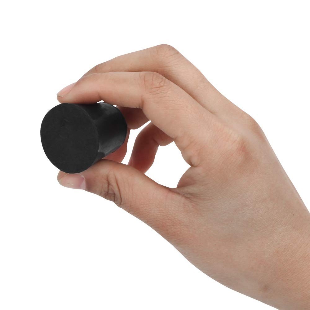 19-Pack Solid Rubber Stoppers Assorted Sizes for Lab Use