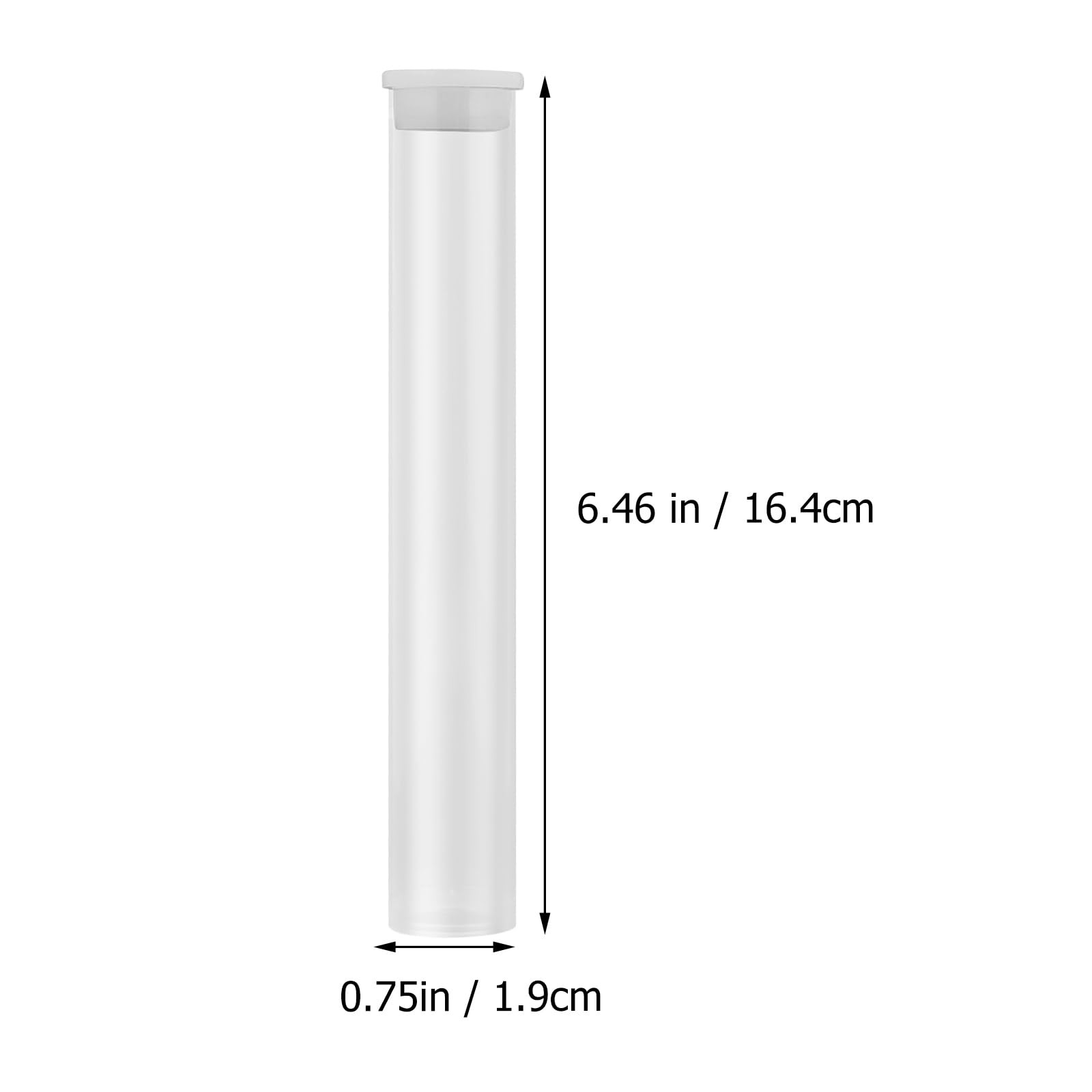 Clear PVC Tube 6 PCS Acrylic Tubes with Caps Empty Packaging Bead Storage