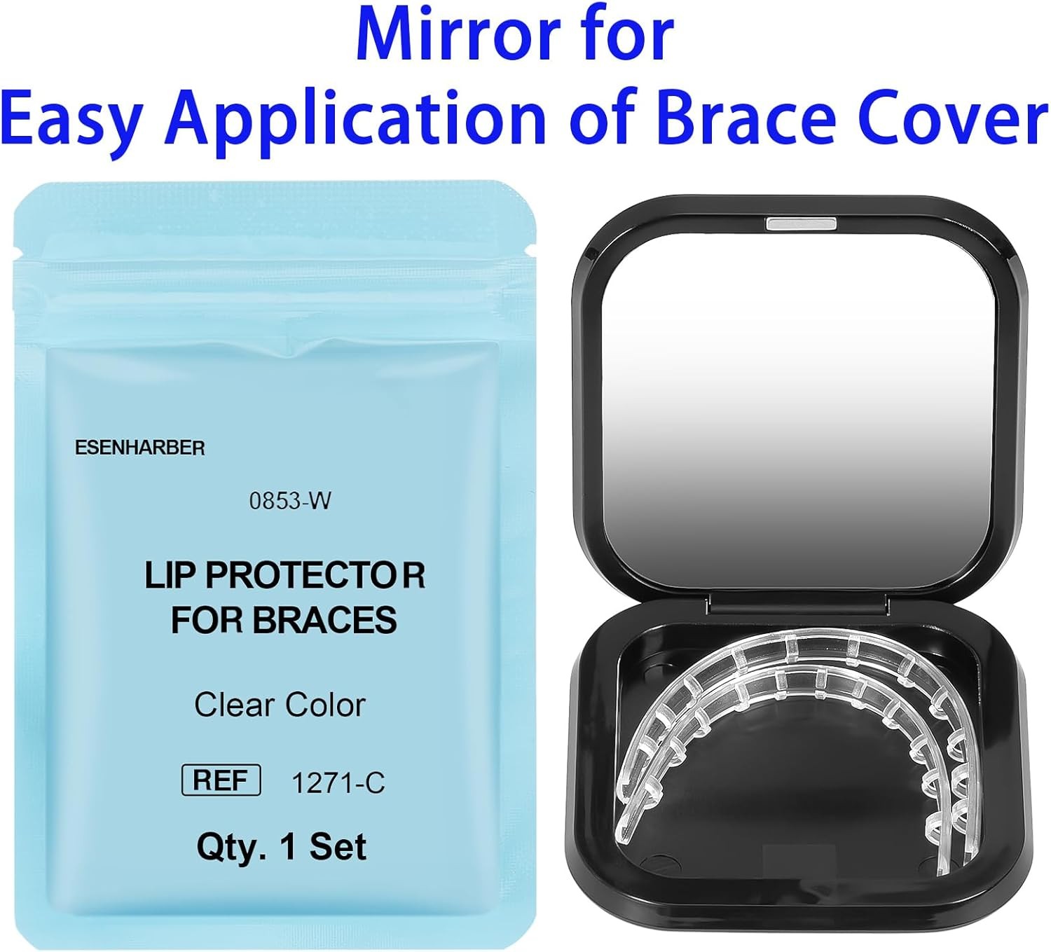 Comfort Cover for Braces – Lip Protector, Cushion, Mouth Guard Black