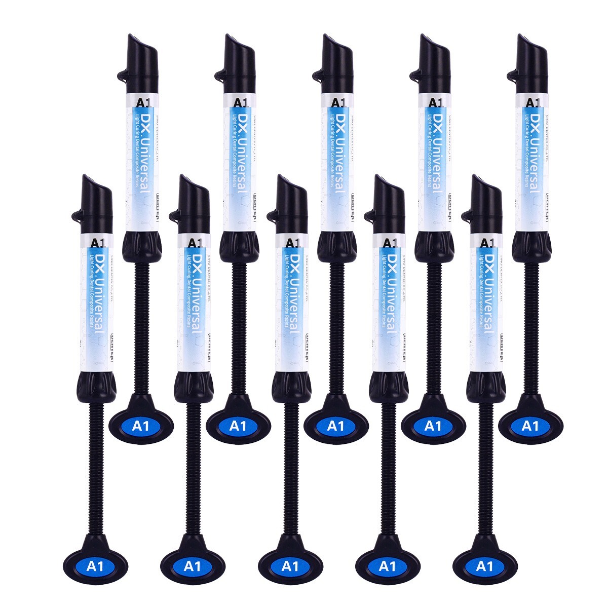 10Pcs DENTEX Dental Universal Light Cure Composite Resin A1 Shade 4g/Syringe USA