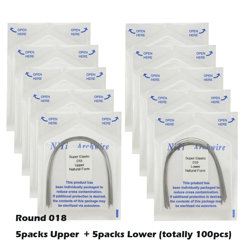 100pcs Orthodontic Arch Wire Round Rectangular Arcos Arch Wires Natural Form