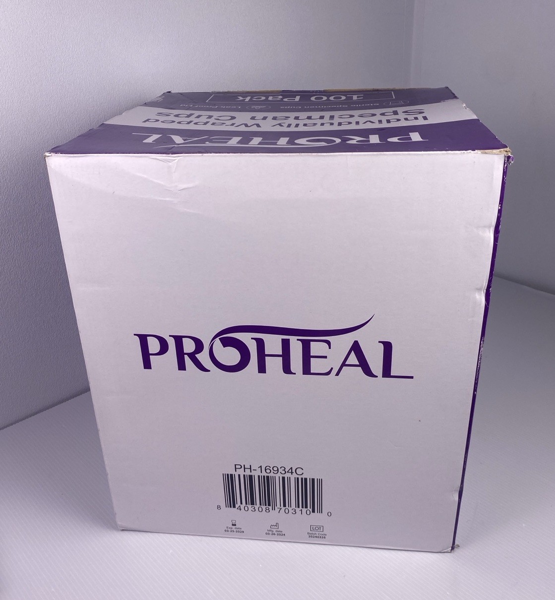 100 Pack Sterile Individually Wrapped Urine Specimen Collection Cups 4 oz E 3/29