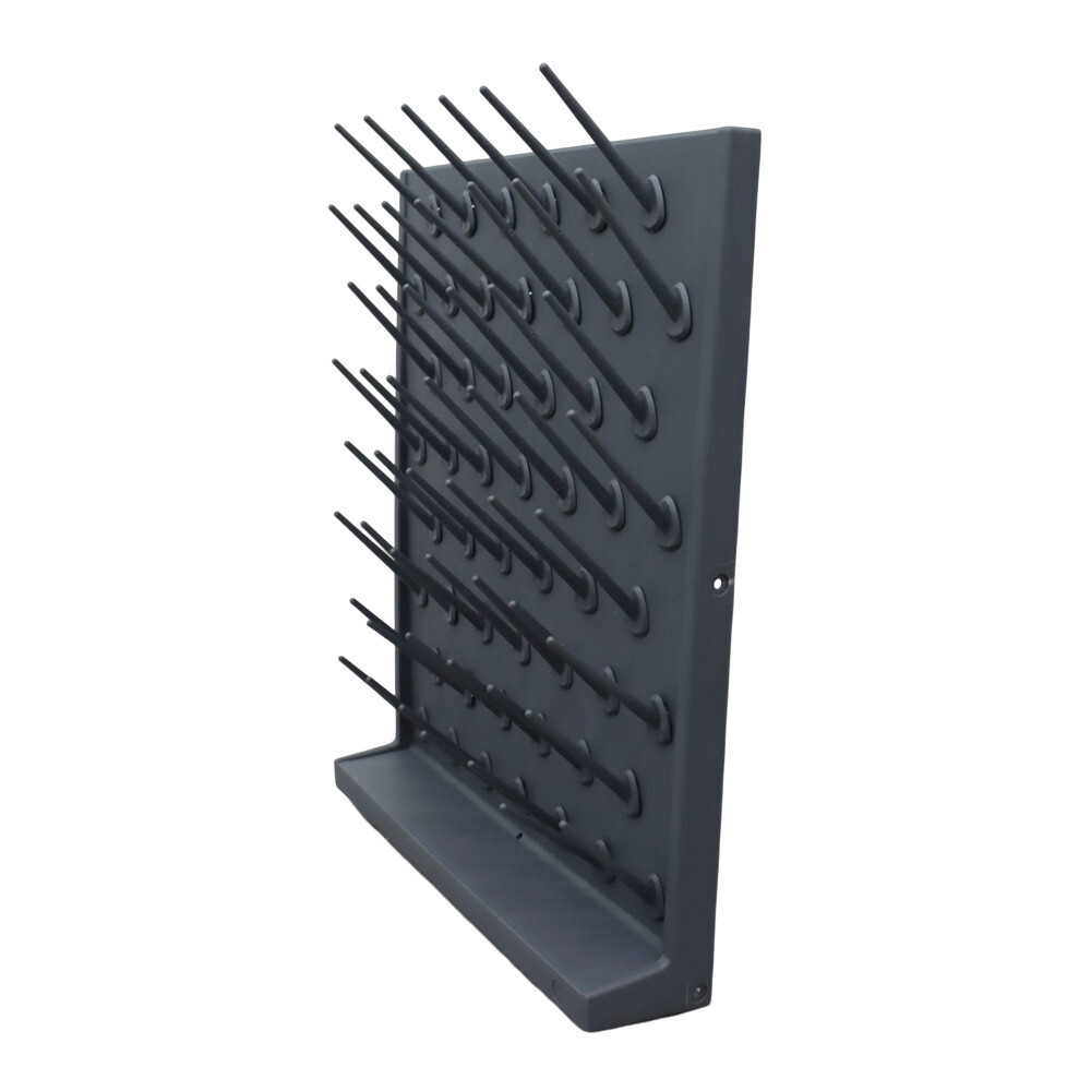 Detatchable 52-Pegs PP Drying Drip Rack Desk/Wall-mount for Test Tubes Flasks