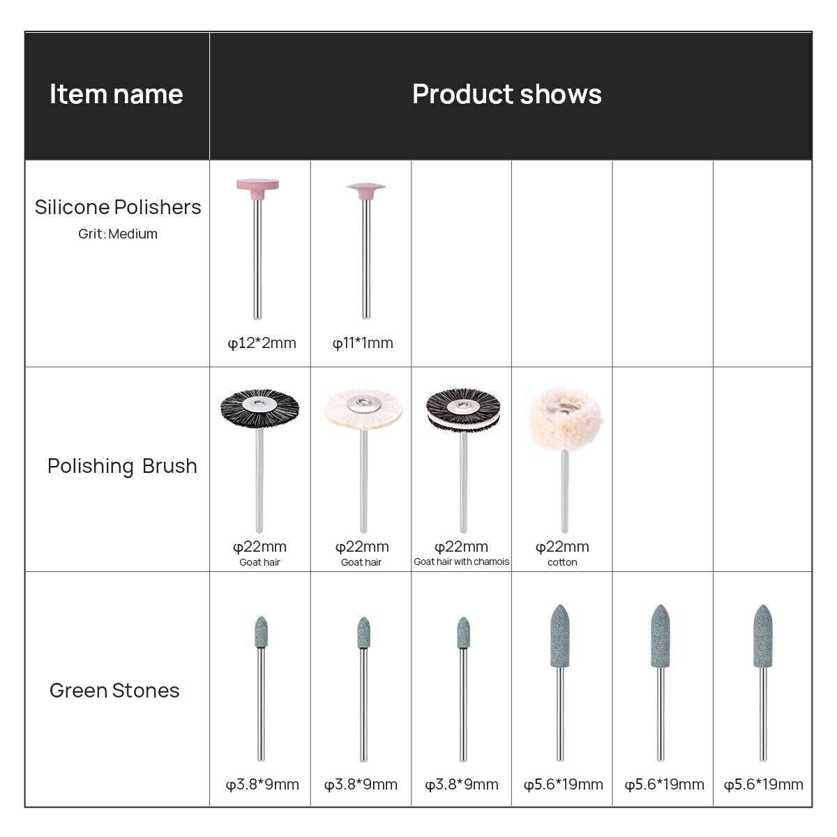 Dental Lab Composite Polishing Burs Kit Ceramics Disc Burs 35 Pcs/12 Pcs Brushes
