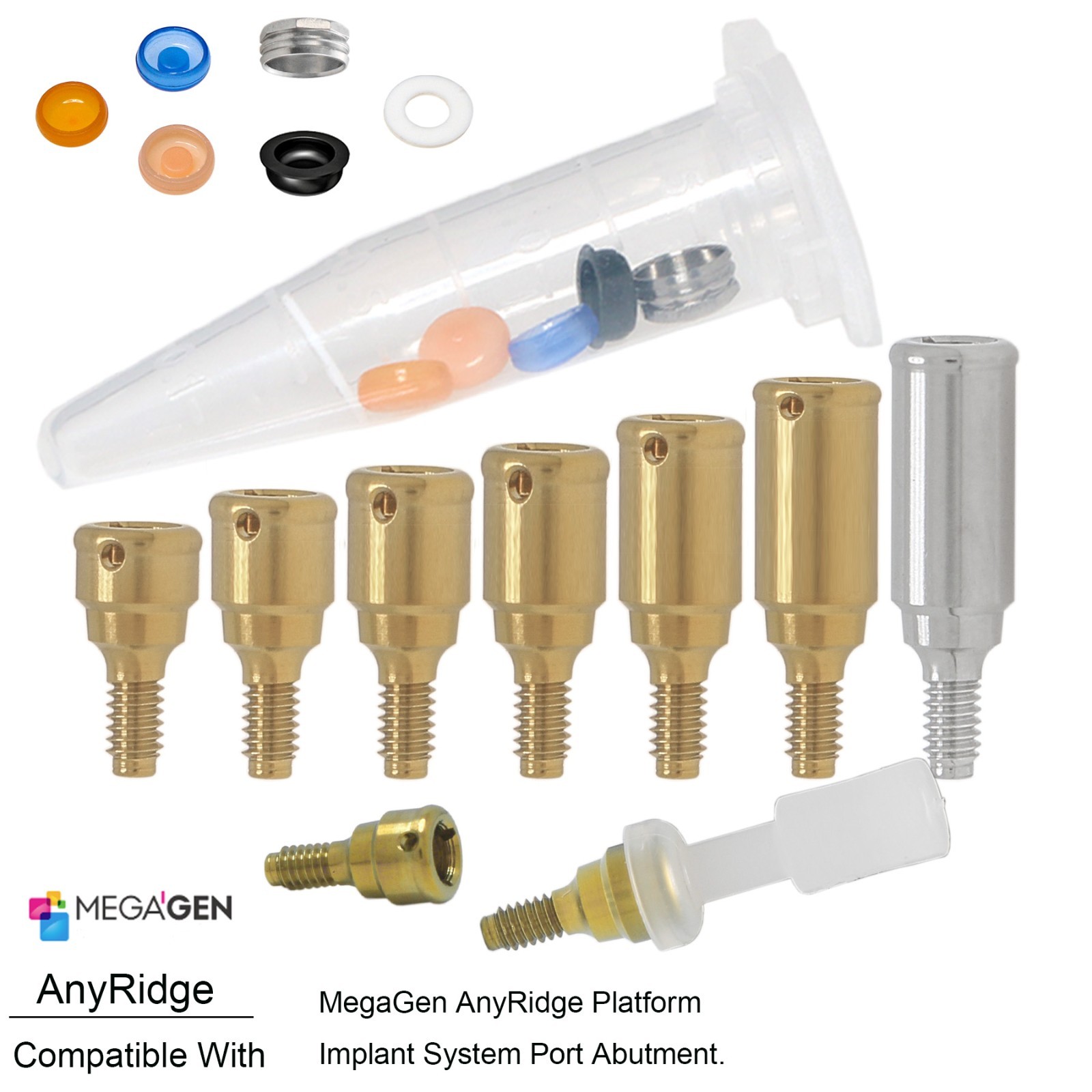 Dental Locator Abutment Drivers Tool Male Cap Inserts for MegaGen AR/AO Platform