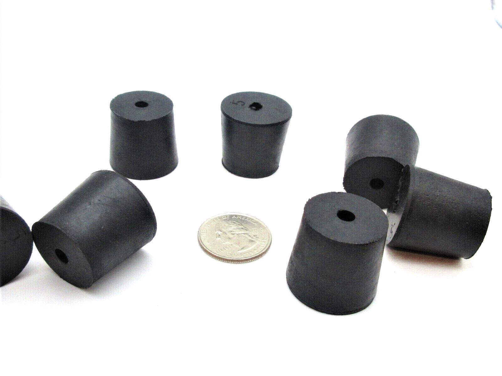 #5 Solid Rubber Stoppers Laboratory Stoppers 1 Hole Fits 29/32″ to 1 1/16″ ID