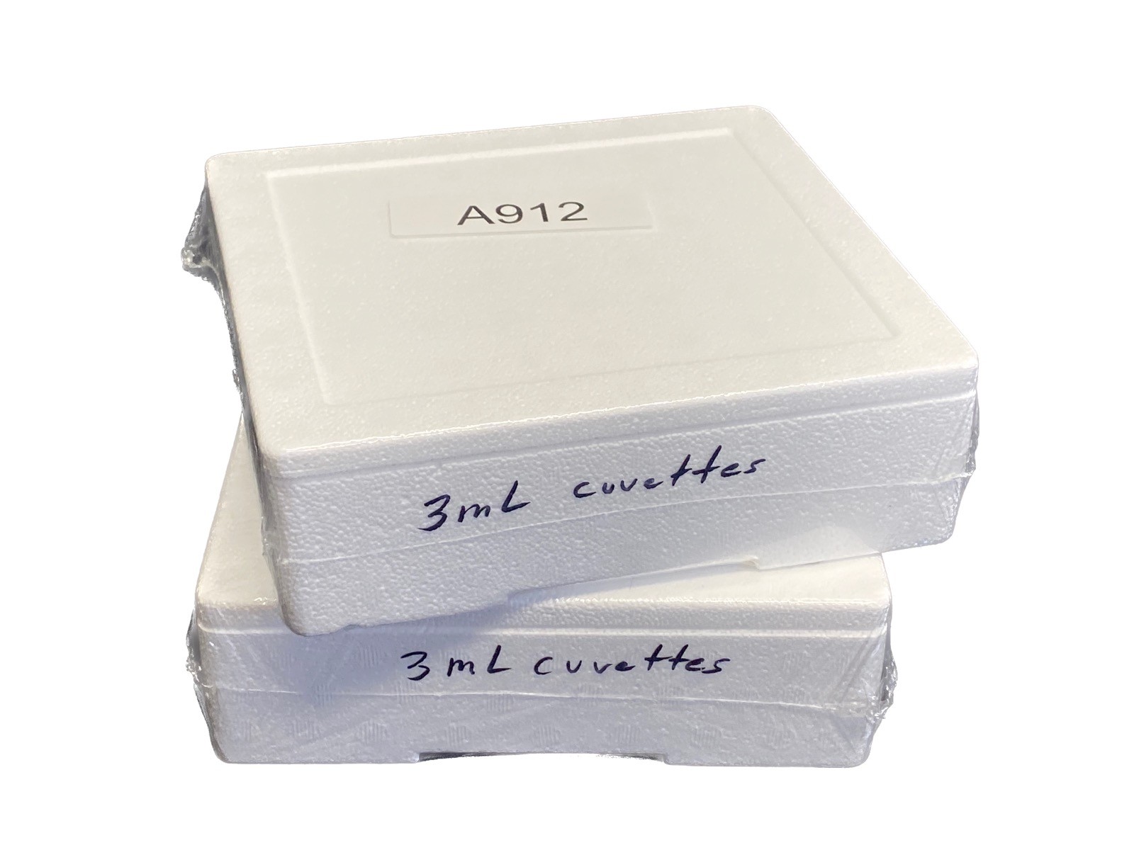 (200) AZZOTA 3.5mL Clear PS Fluorometer Cuvettes 4-Sided 10x10x45mm A912