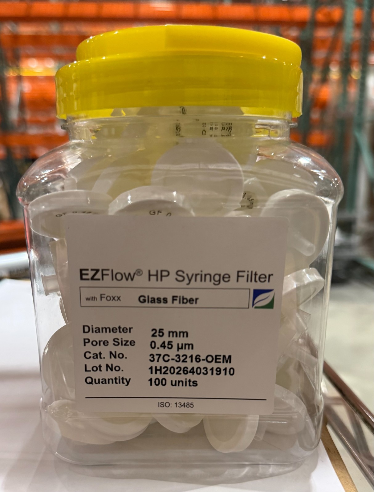 New Foxx Life Sciences EZFlow 25mm Syringe Filters (0.45µm Glass Fiber)